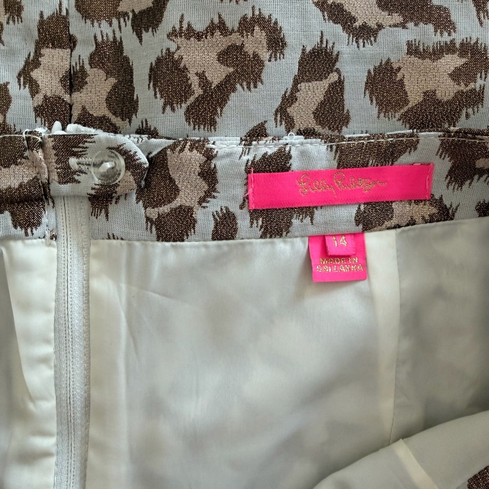 Lilly Pulitzer Adler leopard print skirt size 14 - Picture 4 of 9